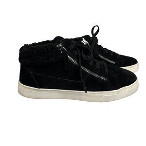 Steve Madden Kameo Black Faux Fur Lined High-Top Sneakers Size 9 M